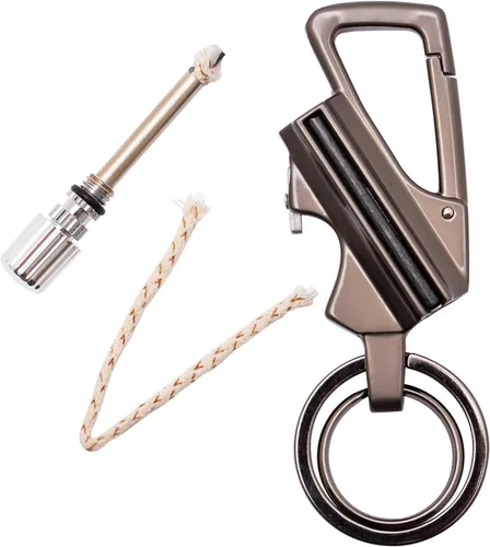 Miniatura 3 de SURVIVE Llavero de abrebotellas con encendido permanente de metal, encendido reutilizable para iniciar fuego de supervivencia, kit de emergencia