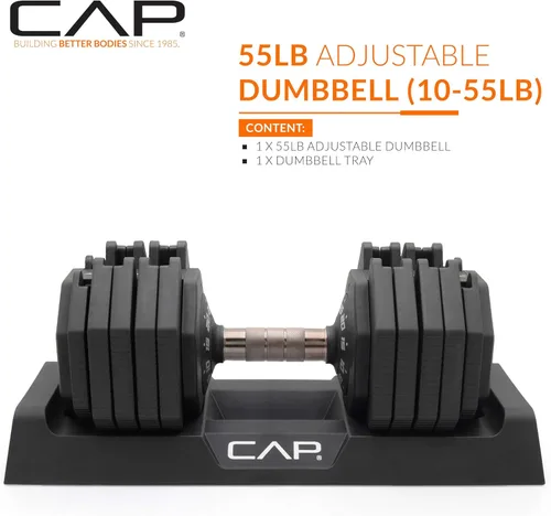 Miniatura 28 de CAP ADJUSTABELL - Juego de mancuernas ajustables de selección rápida de primera calidad para entrenamiento de fuerza, individuales y pares, 12.5