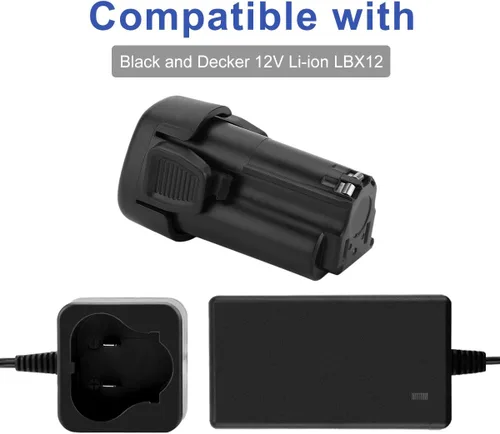Miniatura 4 de Exmate Cargador de batería de litio de 12 V compatible con Black and Decker BL1110 BL1310 BL1510 LB12 LBX12 LBXR12 12V batería estilo Pod