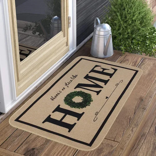 Miniatura 4 de ONWAY Tapete de bienvenida para interiores de 18 x 29 pulgadas, tapete de bienvenida antideslizante para el interior de la casa y la entrada