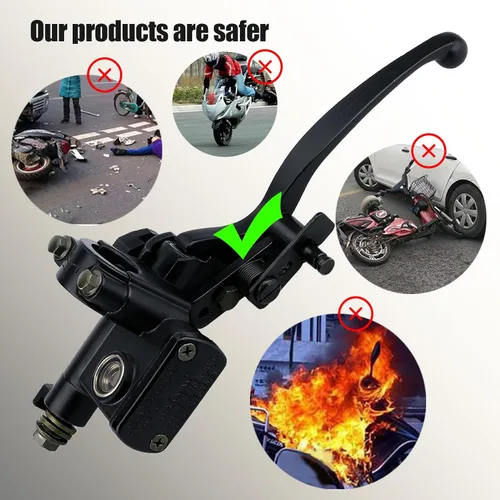 Miniatura 6 de LOCOPOW 7/8” Mando de Freno Hidráulico Maestro de Mano Izquierda para ATV Quad Mini Bicicleta de Mini Dirt 50cc-250cc 110cc 125cc Tao Tao Coolster