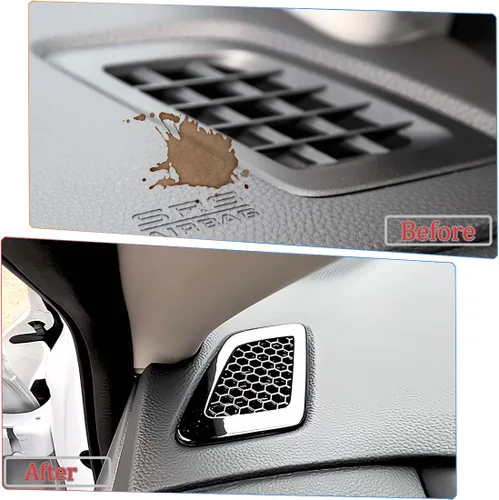 Miniatura 6 de MUXEE 2 piezas Cubierta de ventilación superior de tablero para Honda CRV 2023 2024 2025 2026 - ABS Negro brillante deportivo Accesorios interiores