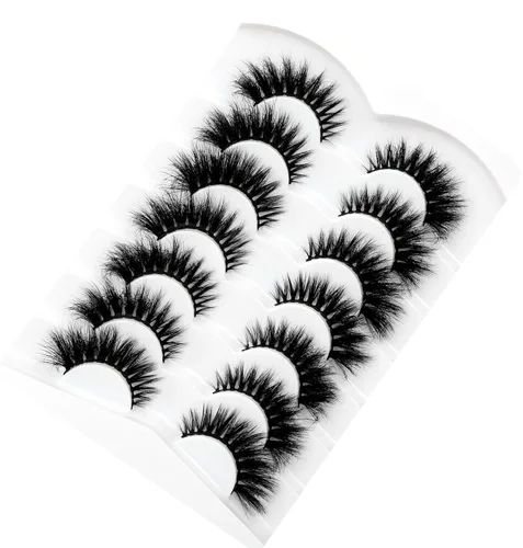 Miniatura 262 de Pooplunch - Pestañas postizas finas de visón sintético, estilo ojo de gato, naturales, cruzadas, tipo racimo, efecto 8D de volumen, tiras
