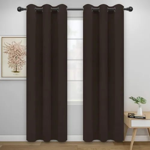 Miniatura 188 de Easy-Going - Cortinas opacas para dormitorio, aislamiento térmico sólido con ojales, cortinas de ventana para reducción de ruido, cortinas