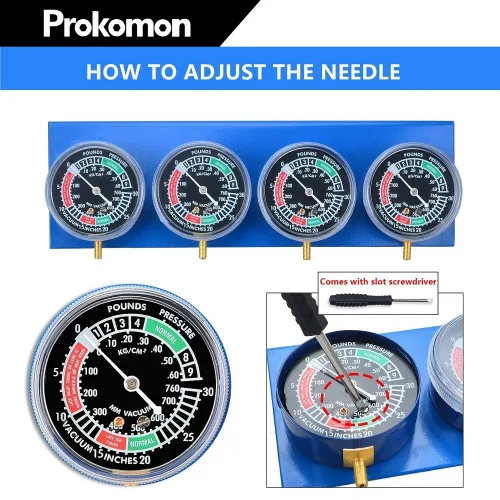 Miniatura 3 de Kit de herramientas sincronizador de carburador para motocicleta; herramienta sincronizadora de carburador con 4 medidores y estuche de plástico