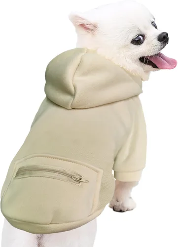 Miniatura 2 de Jecikelon Abrigo de Clima Frío para Mascotas Perro con Bolsillo Sudadera de Invierno para Perro Ropa Cálida para Cachorros para Perros Pequeños Ropa