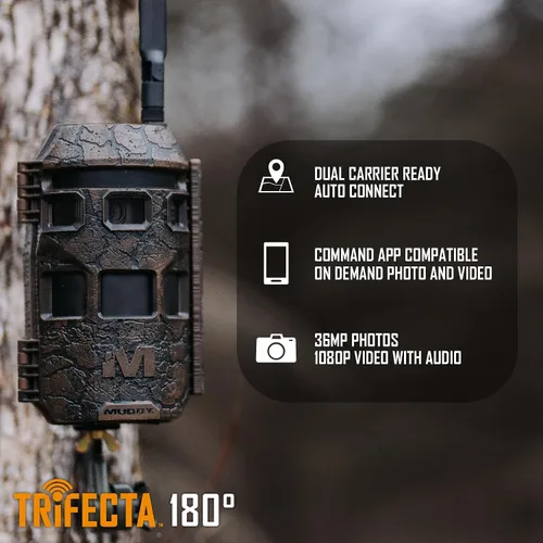 Miniatura 5 de Muddy Trifecta Cámara de rastreo celular de 180 grados 36MP