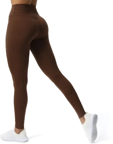 Miniatura 30 de Aoxjox Leggings de entrenamiento de cintura alta para mujer, pantalones de yoga Trinity, 26.5 pulgadas Negro
