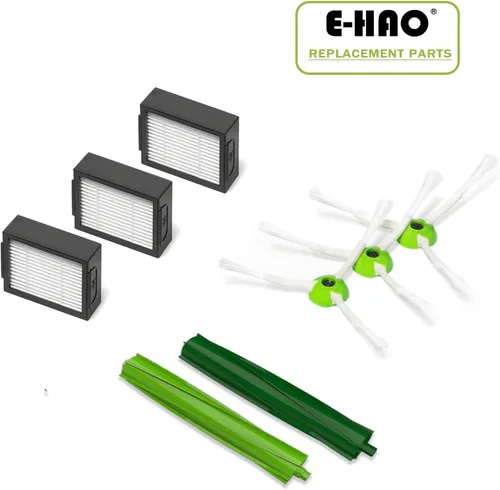 Miniatura 3 de Piezas de repuesto de vacío para iRobot Roomba i1+/i2+/i3+/i4+/i5+/i6+/i7+/i8+/j5+/j6+/j7+/j8+/j9+. Kit de accesorios: 1 juego de cepillo de goma, 3