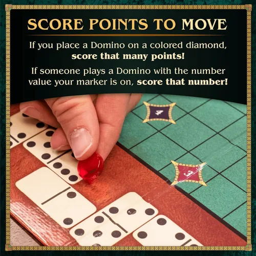 Miniatura 4 de Calliope Juegos de dominó dobles dobles - Juego de mesa de dominó de tren mexicano con un giro - Juego familiar para noche de juegos -2-4 jugadores