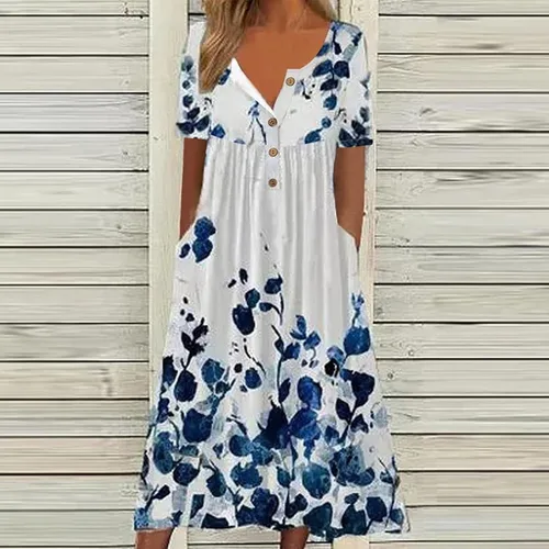Miniatura 2 de Vestido de verano para fiesta, informal, con cuello en V profundo, vestido de camiseta de cintura alta, vestido de cóctel para mujer, ropa Kawaii