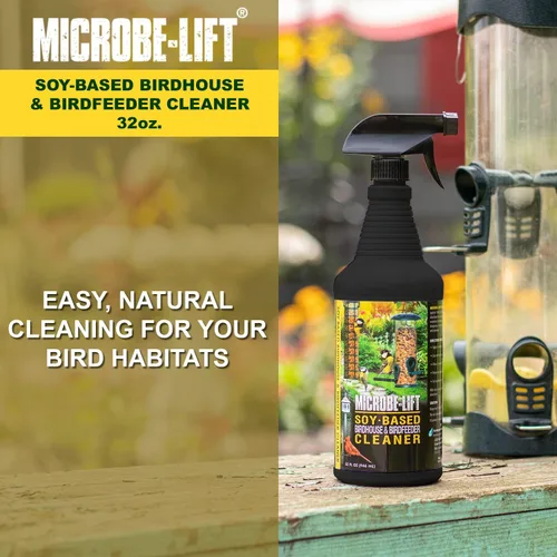 Miniatura 2 de Microbe-Lift Alimentador de pájaros a base de soja y limpiador de baño en aerosol para pájaros, 32 onzas, solución de limpieza segura para casas