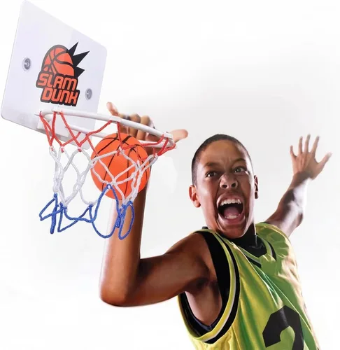 Miniatura 3 de Mini aro de baloncesto para puerta – Aro de baloncesto interior sin taladros para niños, aro de baloncesto pequeño portátil