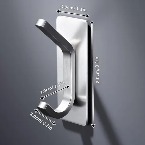 Miniatura 6 de DELITON Ganchos Adhesivos para Toallas de Baño - Paquete de 4 Ganchos Resistentes para Pegar en la Pared, Perchas Impermeables para Batas/Abrigos