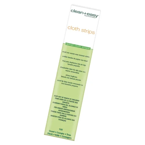 Miniatura 8 de Clean + Easy Tiras de cera de tela – Tiras de cera no tejidas para depilación, salón de belleza y uso en el hogar para cara, piernas y cuerpo, 3 x 9