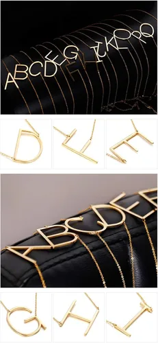 Miniatura 2 de Collar de letras grandes de acero inoxidable con inicial de mejores amigas, joyería para niñas, mujeres, regalos de cumpleaños y Navidad