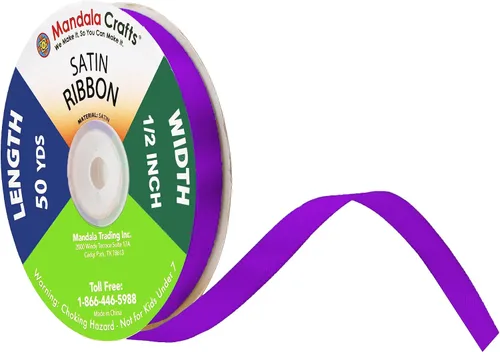 Miniatura 140 de Mandala Crafts Cinta de satén verde manzana para manualidades, cintas de tela de 1.5 pulgadas de ancho de 50 yardas para envolver regalos, ramos