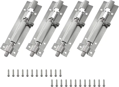 Miniatura 11 de 10 pernos de barril de 1.378 in/1.4 pulgadas, acero inoxidable de seguridad interior exterior puerta puerta cerradura corredera barril perno