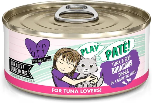 Miniatura 13 de B.F.F. PLAY - Best Feline Friend Paté Lovers, Aw Yeah!, Atún & Chicken Check Please! con atún y pollo, lata de 2.8 onzas (paquete de 12)