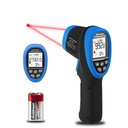 Termómetro infrarrojo de alta temperatura -58℉~2732℉ Pirómetro industrial 30:1 medidor de temperatura IR digital, pistola de alta temperatura sin