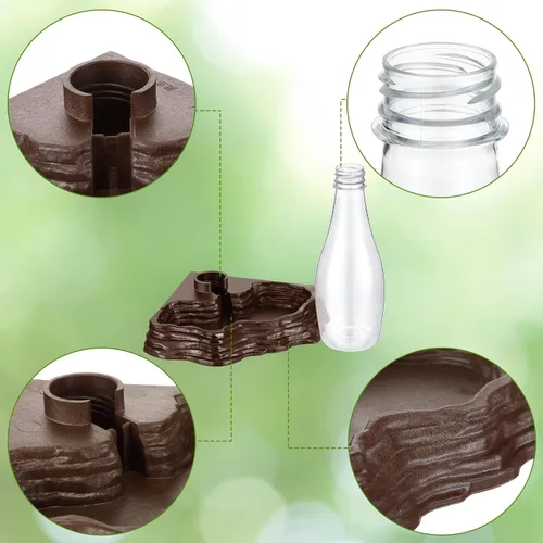 Miniatura 4 de Mumufy Paquete de 2 alimentadores de agua para reptiles, dispensador automático de agua de 13.5 onzas, accesorios de alimentación, lagartos