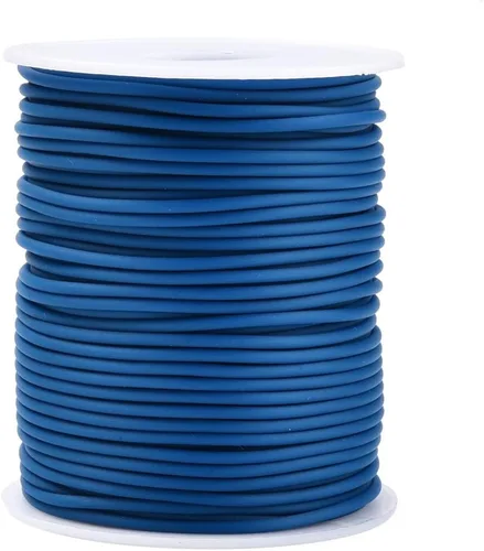 Miniatura 43 de FASHEWELRY 3 rollos de cables de goma huecos para tejer, cable de peluquero de 0.079 pulgadas (0.079 in), cables de silicona para tejer puntada