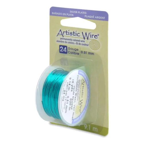 Miniatura 13 de Artistic Wire Alambre de Cobre Coloreado Plateado en Plata Resistente al Deslustre para Manualidades y Envolver Joyería, Resistente al Deslustre
