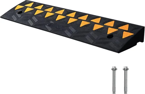 VEVOR - Rampa de bordillo de goma de 3.5" de altura, rampa de bordillo de 10" de ancho y 39.4" de largo para entrada de vehículos, rampa de goma