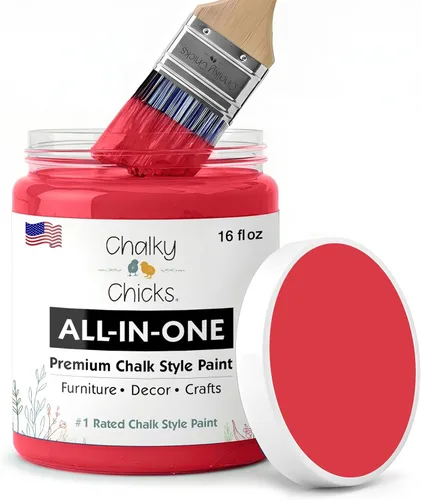 Miniatura 22 de Chalky Chicks - Pintura mate a la tiza, no requiere lijado, 4 onzas líquidas, color gris oscuro (Gun Metal Gray), para muebles, pintura sin Gris