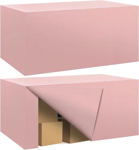Miniatura 26 de Paquete de 2 manteles ajustados para mesa rectangular de 4 pies, 48 x 24 pulgadas, cubiertas de mesa verde manzana, tela de poliéster resistente al