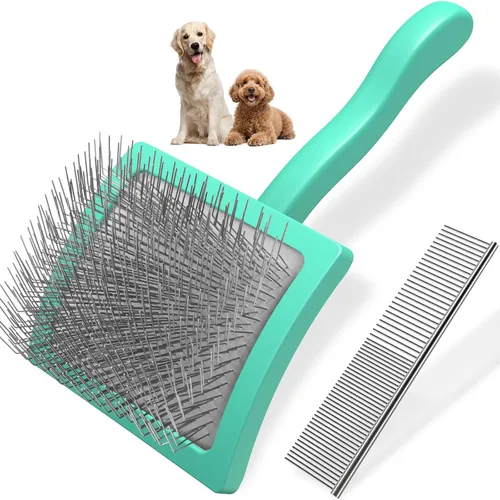 Miniatura 10 de 2 cepillos deslizantes para perros y peines de mascotas, cepillo profesional de aseo para perros (Goldendoodles, caniches, labradoodles)
