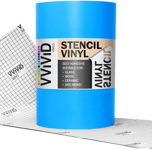 Miniatura 8 de VViViD Película de Vinilo Azul para Plantillas y Enmascaramiento con Tecnología Antisangrado (12 pulgadas x 5 pies)