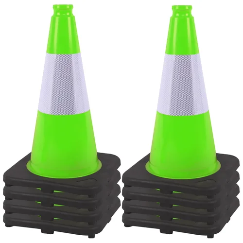 Miniatura 25 de OrangeStar Conos de Tráfico de 36" Paquete de 6 Conos de Seguridad Azules con Collares Reflectantes, Base de Servicio Pesado para Construcción
