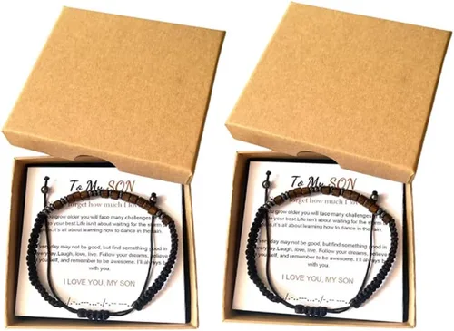 Miniatura 5 de Pulsera con código morse "I Love You" para hijo