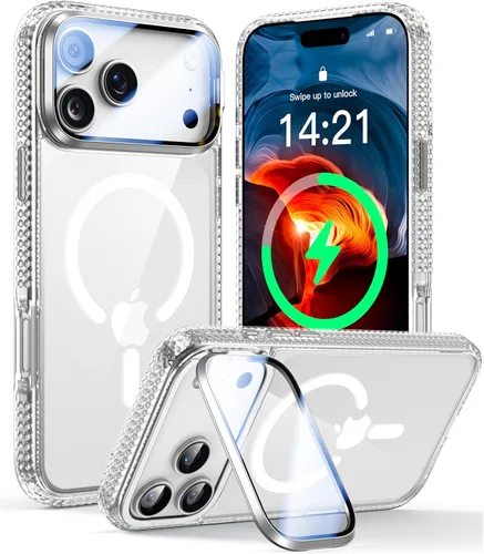 Miniatura 45 de VOFATA - Funda magnética para iPhone 17 Pro Max, cubierta para cámara con soporte, protección completa para la cámara, compatible con MagSafe