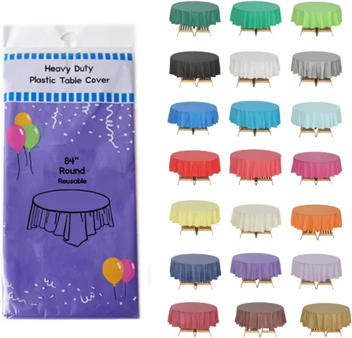 Miniatura 41 de Paquete de 12 manteles de plástico resistentes, reutilizables., Azul Royal Azul real
