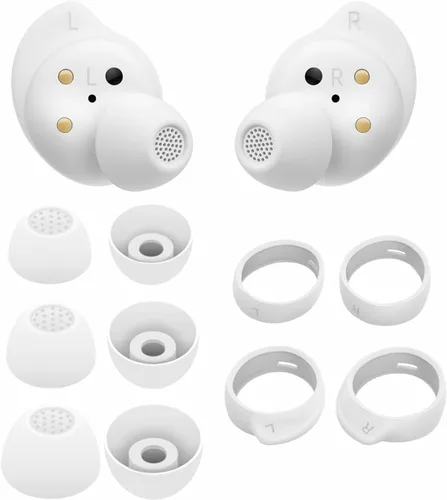 Galaxy Buds FE - Kit de ganchos para las orejas, 5 pares de repuesto para auriculares de silicona, tapones para los oídos, antideslizantes, alas