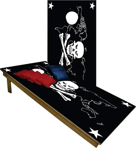 Miniatura 20 de BackYardGamesUSA Juego de tablas de cornhole de madera prémium hechas a mano – Serie Calavera – Hecho a mano en Estados Unidos, tamaño reglamentario