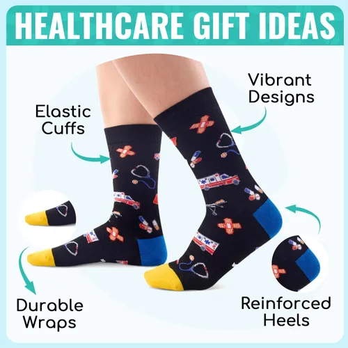 Miniatura 2 de Zmart EMT Doctor Gifts for Men - EMS Week Gifts, Paramedic Gift for Women, EMT Doctor Socks