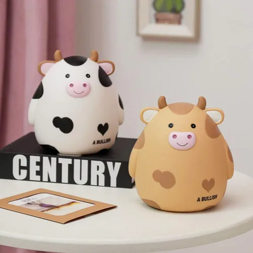 Miniatura 5 de Hucha de vaca con leche y vaca, caja de ahorro de dinero con animales lindos para niños y niñas, decoración del hogar