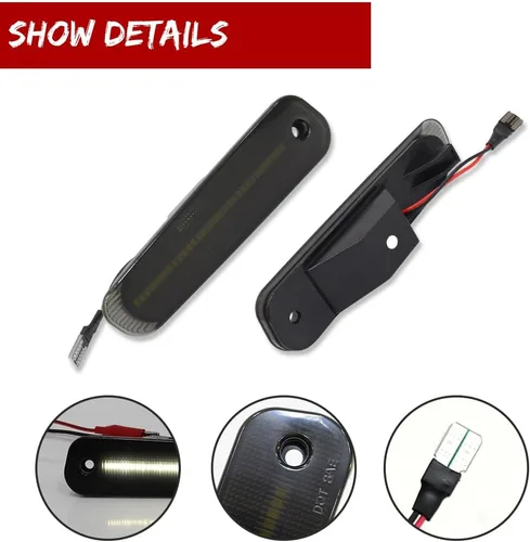Miniatura 3 de Lente Roja Luz Marcadora Lateral del Parachoques Trasero Conjunto de Carcasa de Lámpara del Guardabarros Compatible con Nissan 300ZX Z32 1990 1991
