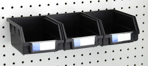 Miniatura 40 de Papeleras de Pegboard – tamaños 3.5", 5", o 7" Negro