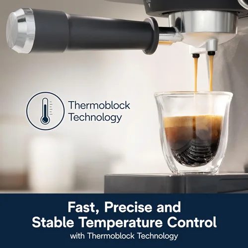 Miniatura 12 de De’Longhi Máquina de café espresso clásica con espumador de leche, bomba de 15 bares y control de temperatura - Kit de cafetera barista