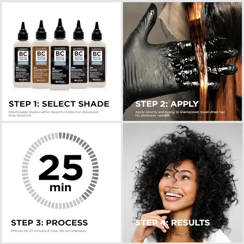 Miniatura 4 de Clairol Professional Beautiful Collection Advanced Gray Solutions Semi-Permanent Hair Color with Gray Coverage for All Hair Textures Packaging