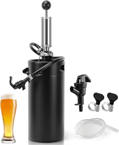 Mini sistema de grifo de barril de 128 onzas, mini bomba de barril de 3.6 L, sistema dispensador de cerveza de barril de cerveza, bomba de mano para