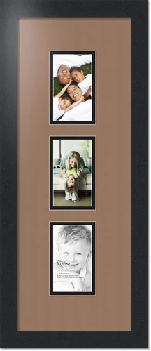 Miniatura 69 de ArtToFrames Marco de fotos tipo collage con estera doble con 3 aberturas de 5x7 y marco negro satinado Uva