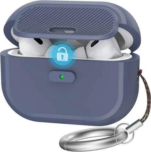 Miniatura 16 de TRONWIN Funda para AirPods Pro 2, [con bloqueo] Funda para AirPods Pro de una pieza (2ª/1ª generación), funda protectora completa de silicona suave