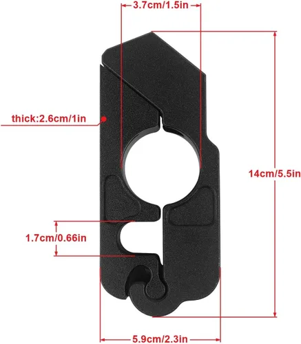 Miniatura 5 de BAIONE Candado de Agarre para Manillar de Motocicleta, Candado de Seguridad del Acelerador, Antirrobo para Scooters, Compatible con ATV, Rojo