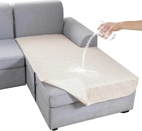 Miniatura 38 de Genina Juego de 2 Fundas de Reposabrazos para Sofá 100% Impermeables, Fundas para Reposabrazos de Sofá, Sillón, Protectores Antideslizantes