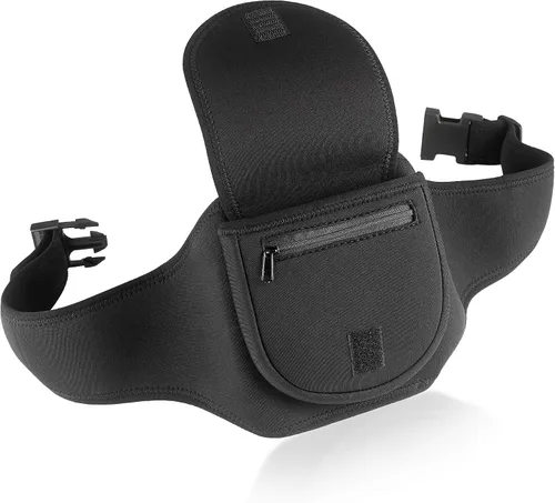 Estuche portátil de lujo para reproductor de CD con cinturón, color negro, para ejercicio, yoga, senderismo o ciclismo